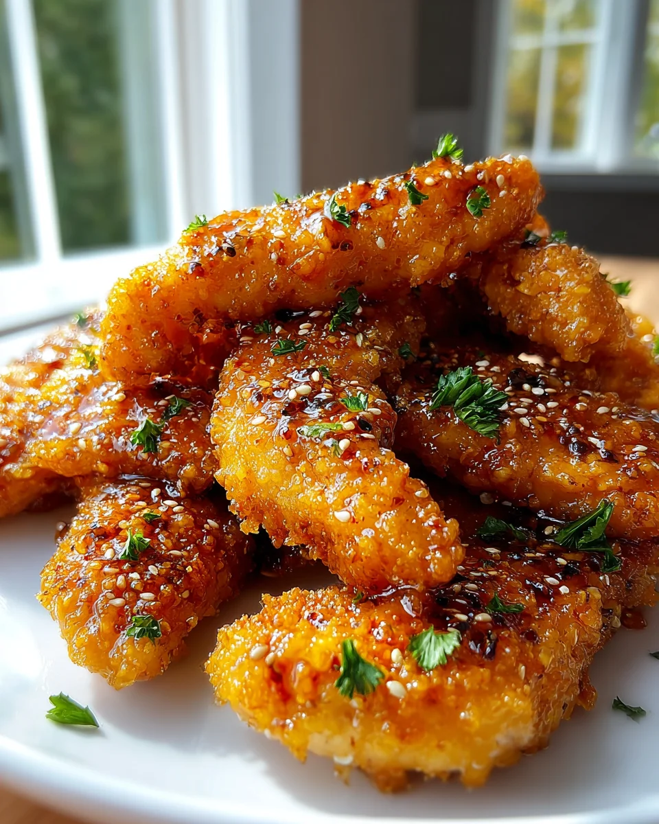 Crispy Air Fryer Honey Butter Garlic Chicken Tenders Recipe