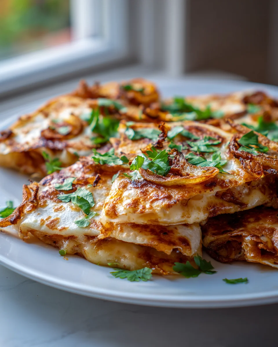 Onion Ring Chips Quesadillas with Cheesy Goodness Recipe
