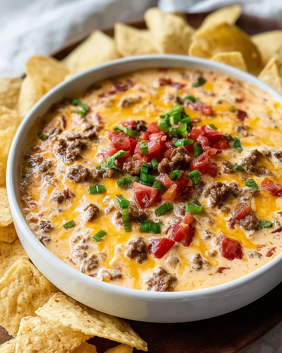 Beef Bacon Cheeseburger Queso Dip: Ultimate Game Day Treat!