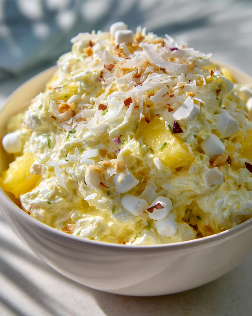 Delicious Pina Colada Fluff Recipe - Tropical Dessert Delight!