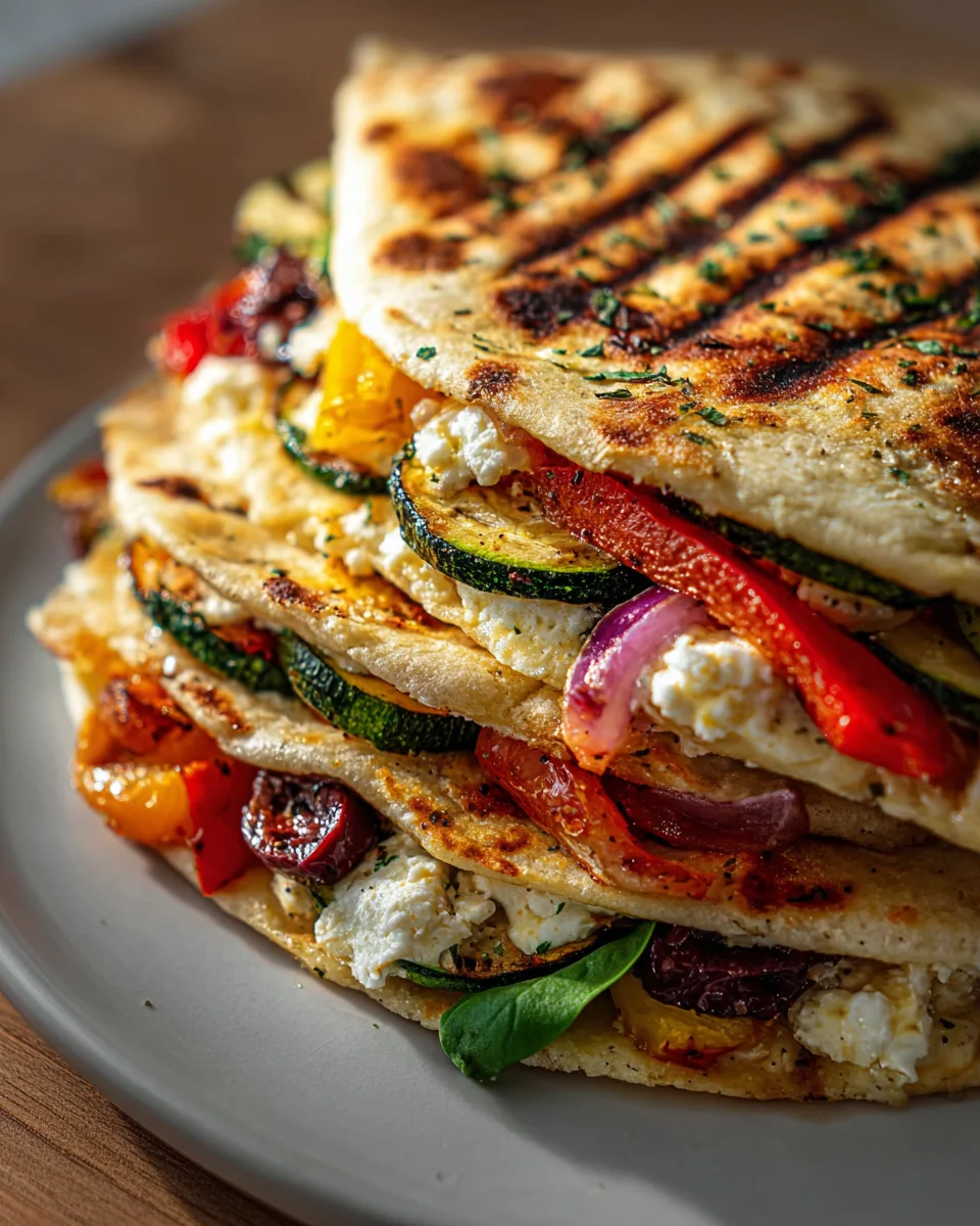 Sizzling Mediterranean Veggie Quesadillas