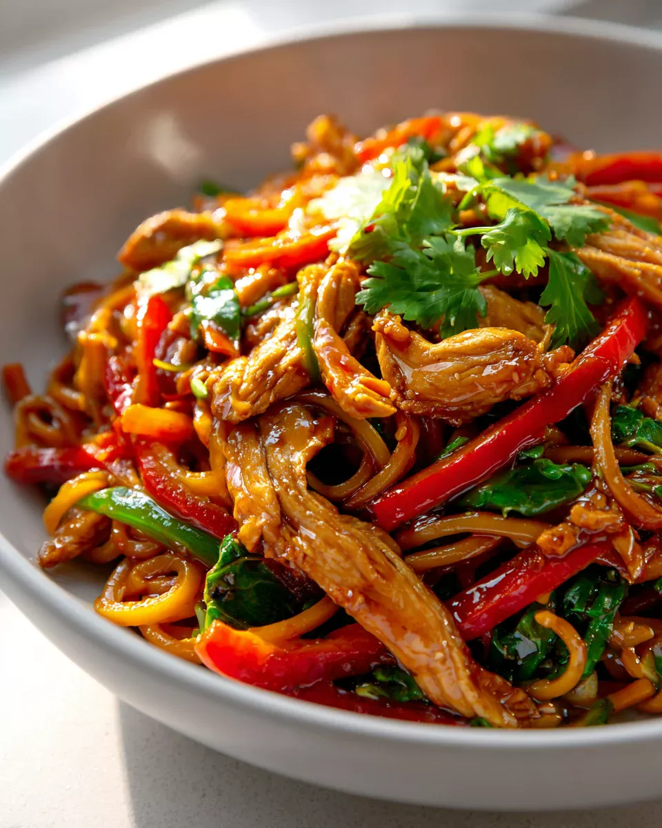 Spicy Korean Chicken Noodle Stir Fry: Quick & Flavorful Meal
