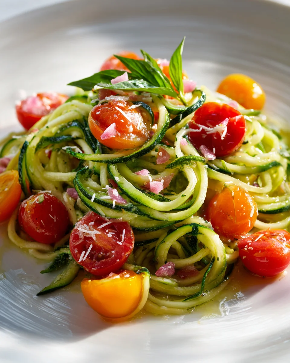 Refreshing Zucchini Noodle Salad Delight